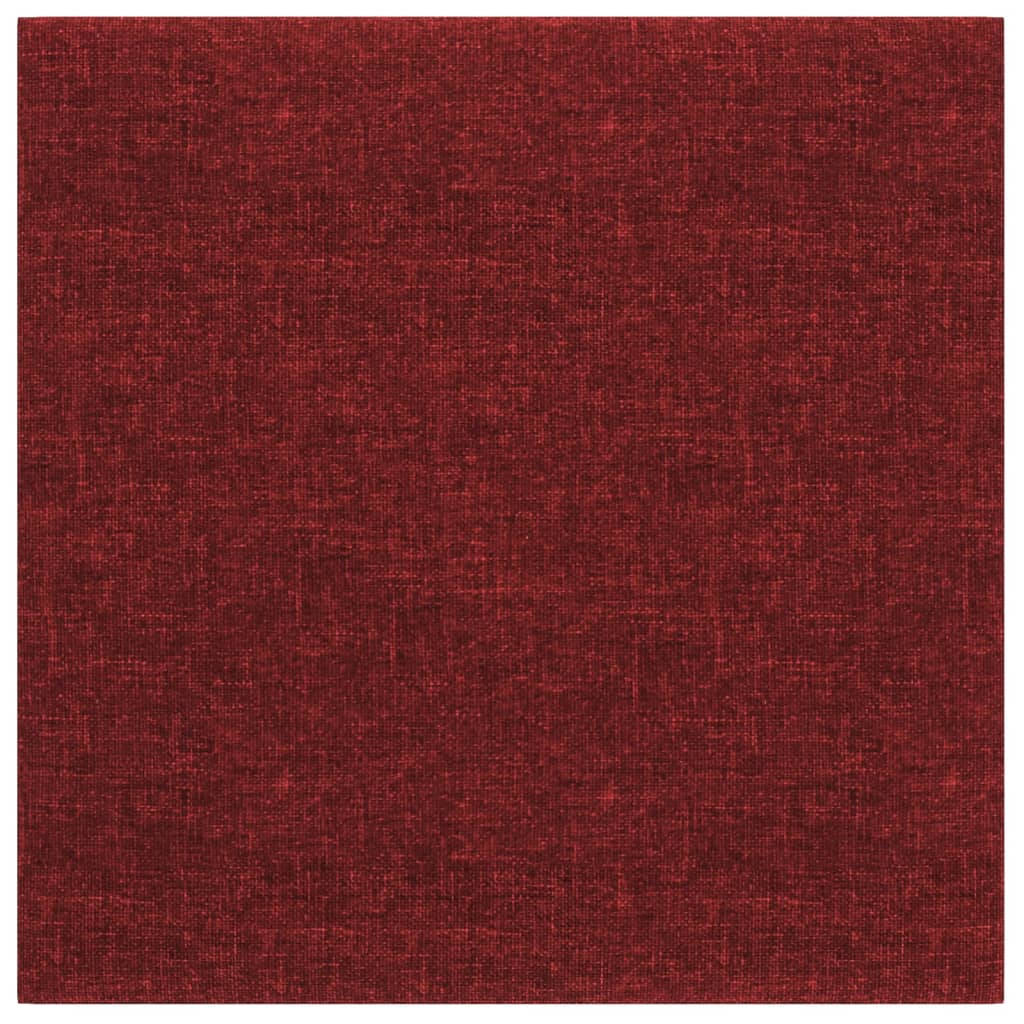 Pannelli Murali 12 pz Rosso Vino 30x30 cm in Tessuto 1,08 m²