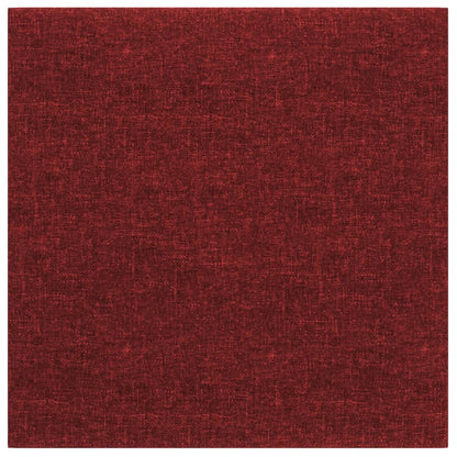 Pannelli Murali 12 pz Rosso Vino 30x30 cm in Tessuto 1,08 m²
