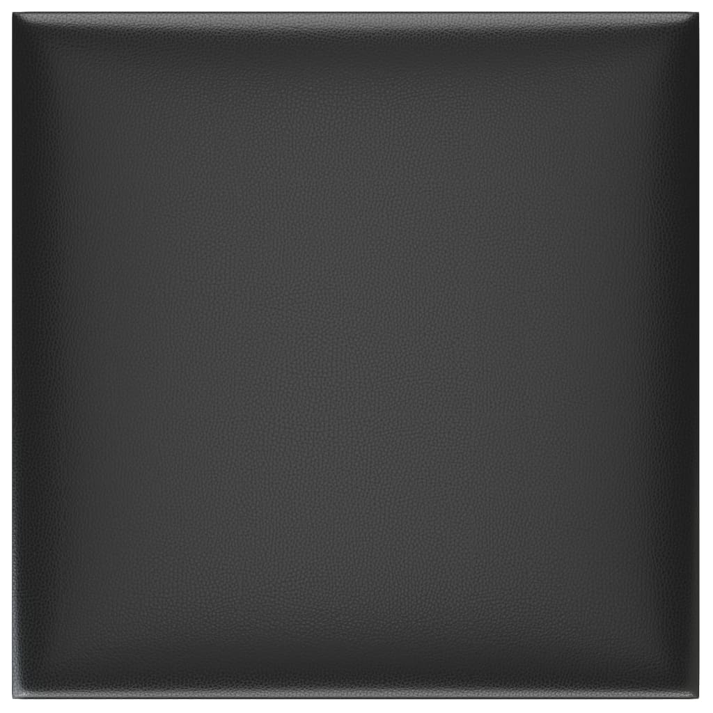 Pannelli Murali 12 pz Neri 30x30 cm Similpelle 1,08 m²