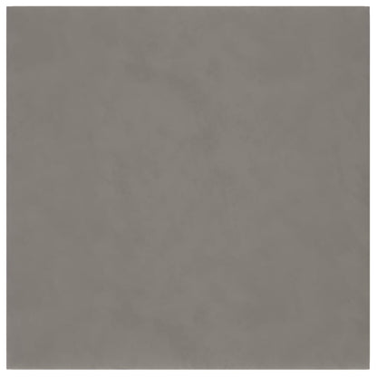 Pannelli Murali 12 pz Grigio Chiaro 30x30 cm in Velluto 1,08 m²