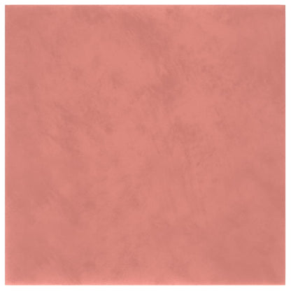 Pannelli Murali 12 pz Rosa 30x30 cm Velluto 1,08 m²