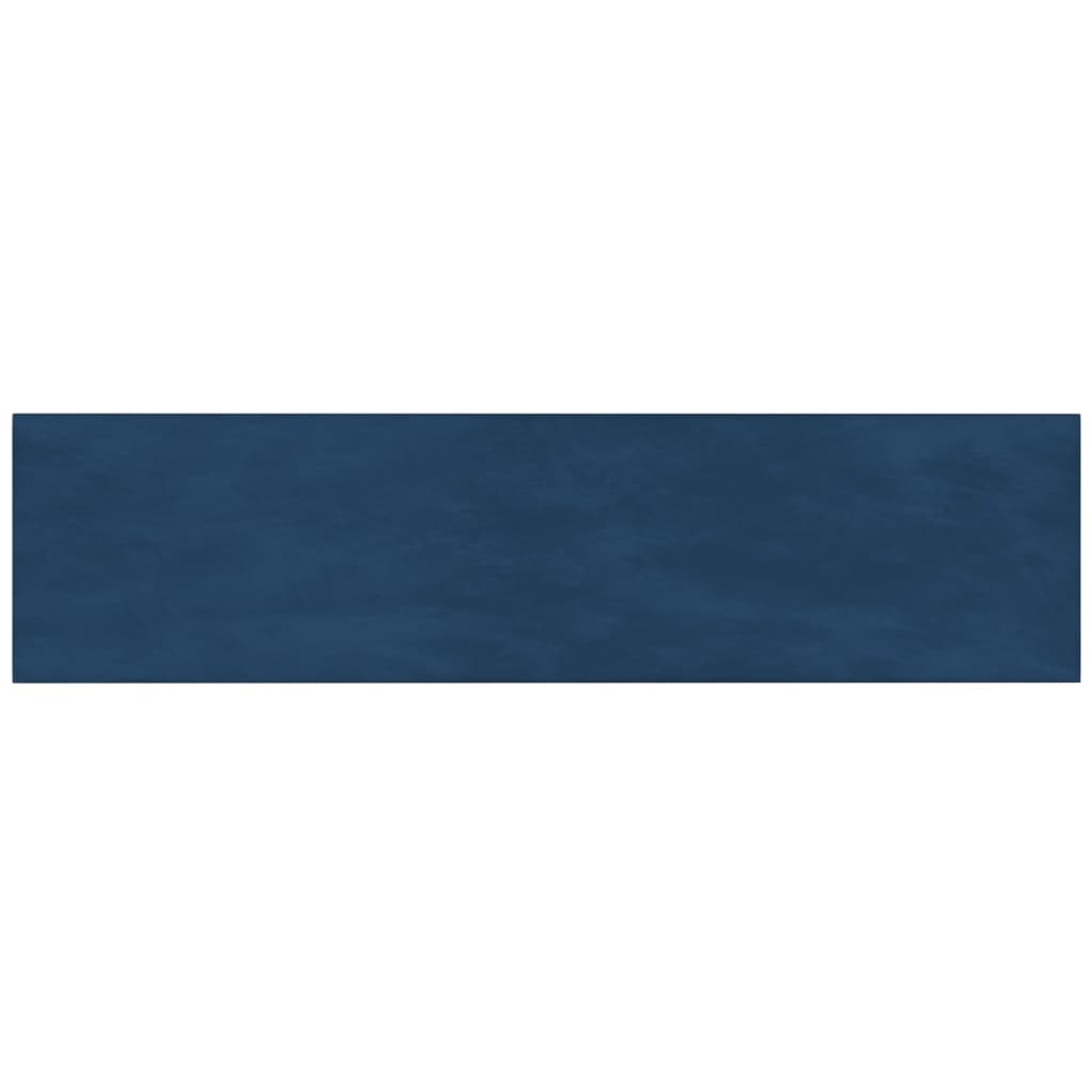 Pannelli Murali 12 pz Blu 60x15 cm Velluto 1,08 m²