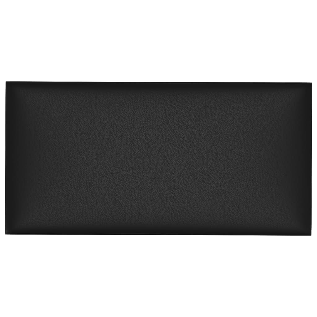 Pannelli Murali 12 pz Neri 60x30 cm Similpelle 2,16 m²