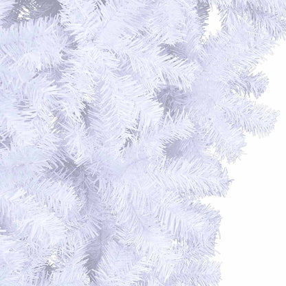 Albero di Natale Artificiale Capovolto con Base Bianco 210 cm