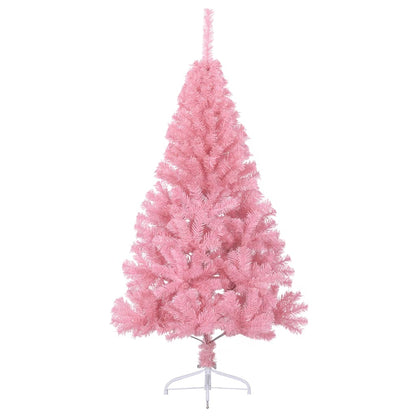 Albero di Natale Artificiale a MetÃ  con Supporto Rosa 120cm PVC