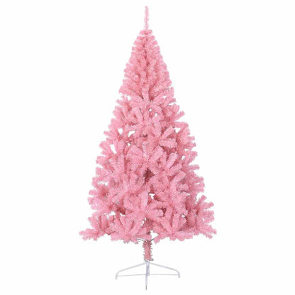 Albero di Natale Artificiale a MetÃ  con Supporto Rosa 180cm PVC