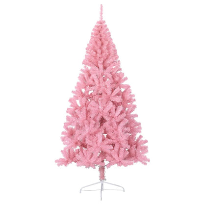 Albero di Natale Artificiale a MetÃ  con Supporto Rosa 240cm PVC