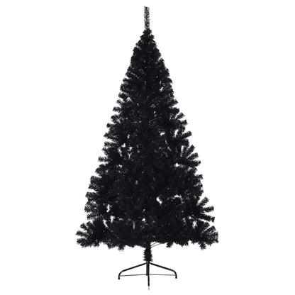 Albero di Natale Artificiale a MetÃ  con Base Nero 180 cm PVC