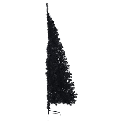 Albero di Natale Artificiale a MetÃ  con Base Nero 180 cm PVC