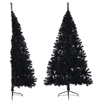 Albero di Natale Artificiale a MetÃ  con Base Nero 240 cm PVC