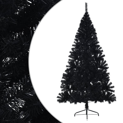 Albero di Natale Artificiale a MetÃ  con Base Nero 240 cm PVC