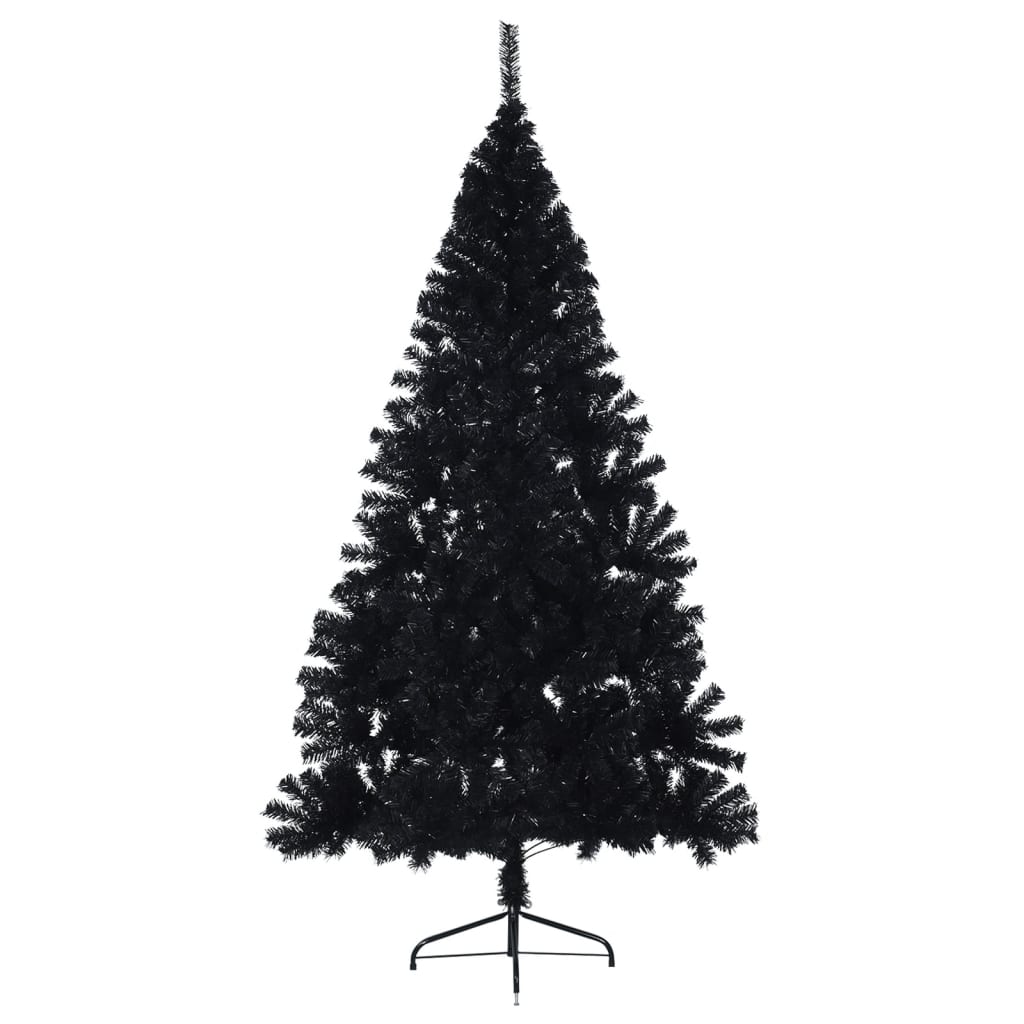 Albero di Natale Artificiale a MetÃ  con Base Nero 240 cm PVC