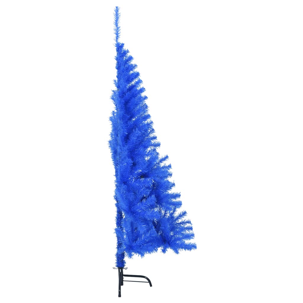 Albero di Natale Artificiale a MetÃ  con Supporto Blu 120 cm PVC