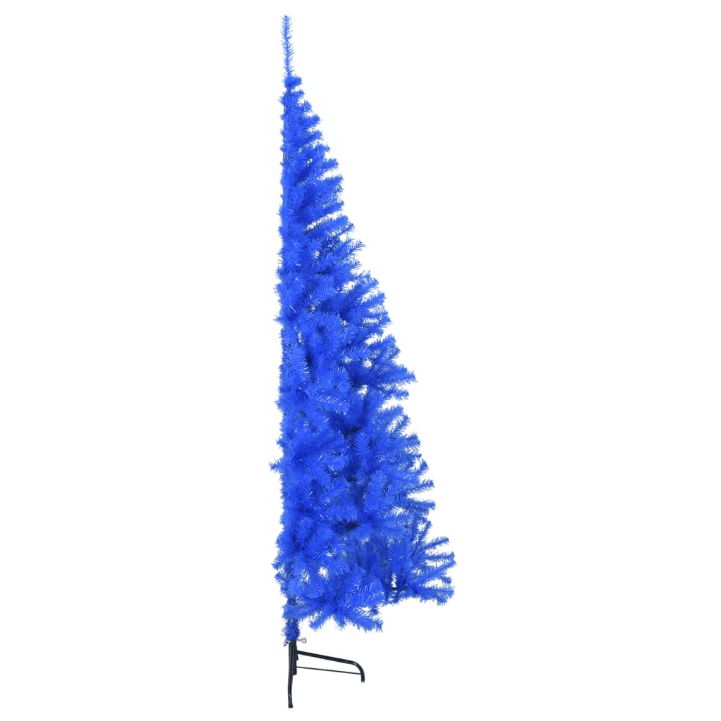 Albero di Natale Artificiale a MetÃ  con Supporto Blu 210 cm PVC