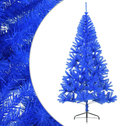 Albero di Natale Artificiale a MetÃ  con Supporto Blu 240 cm PVC