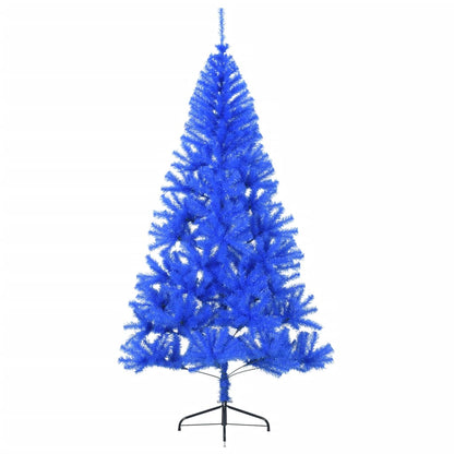 Albero di Natale Artificiale a MetÃ  con Supporto Blu 240 cm PVC