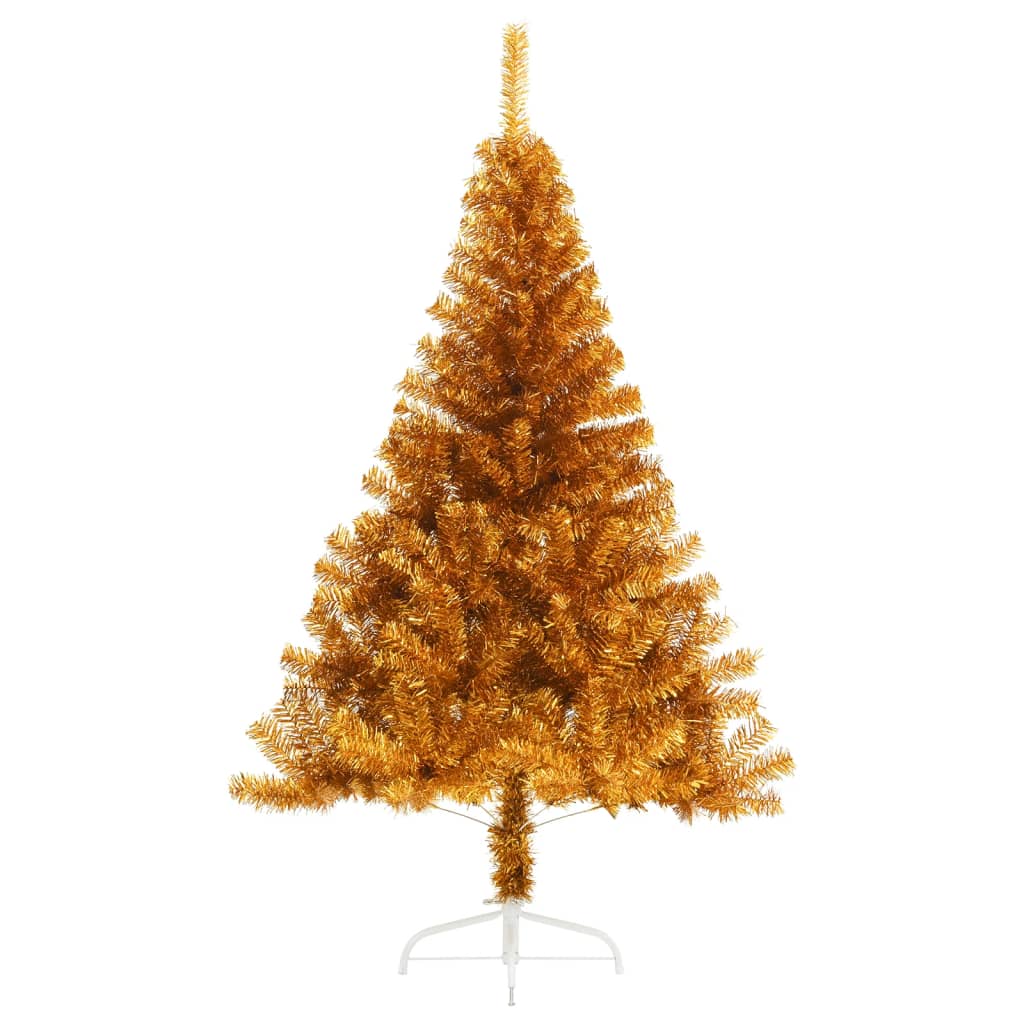 Albero di Natale Artificiale a MetÃ  con Supporto Oro 180 cm PET