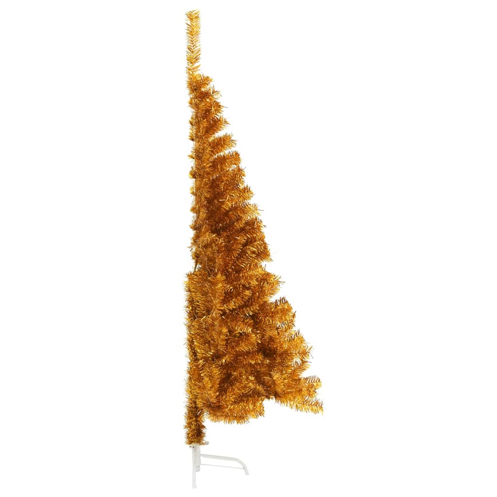 Albero di Natale Artificiale a MetÃ  con Supporto Oro 180 cm PET