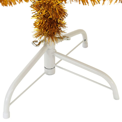 Albero di Natale Artificiale a MetÃ  con Supporto Oro 180 cm PET