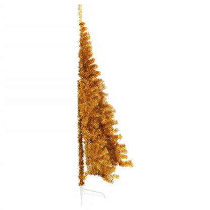 Albero di Natale Artificiale a MetÃ  con Supporto Oro 210 cm PET