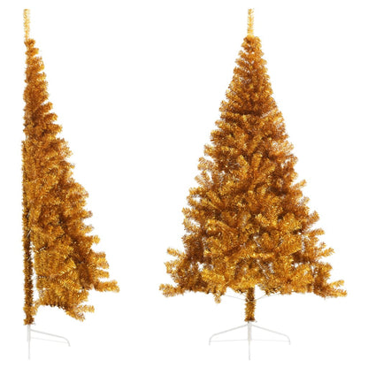 Albero di Natale Artificiale a MetÃ  con Supporto Oro 240 cm PET