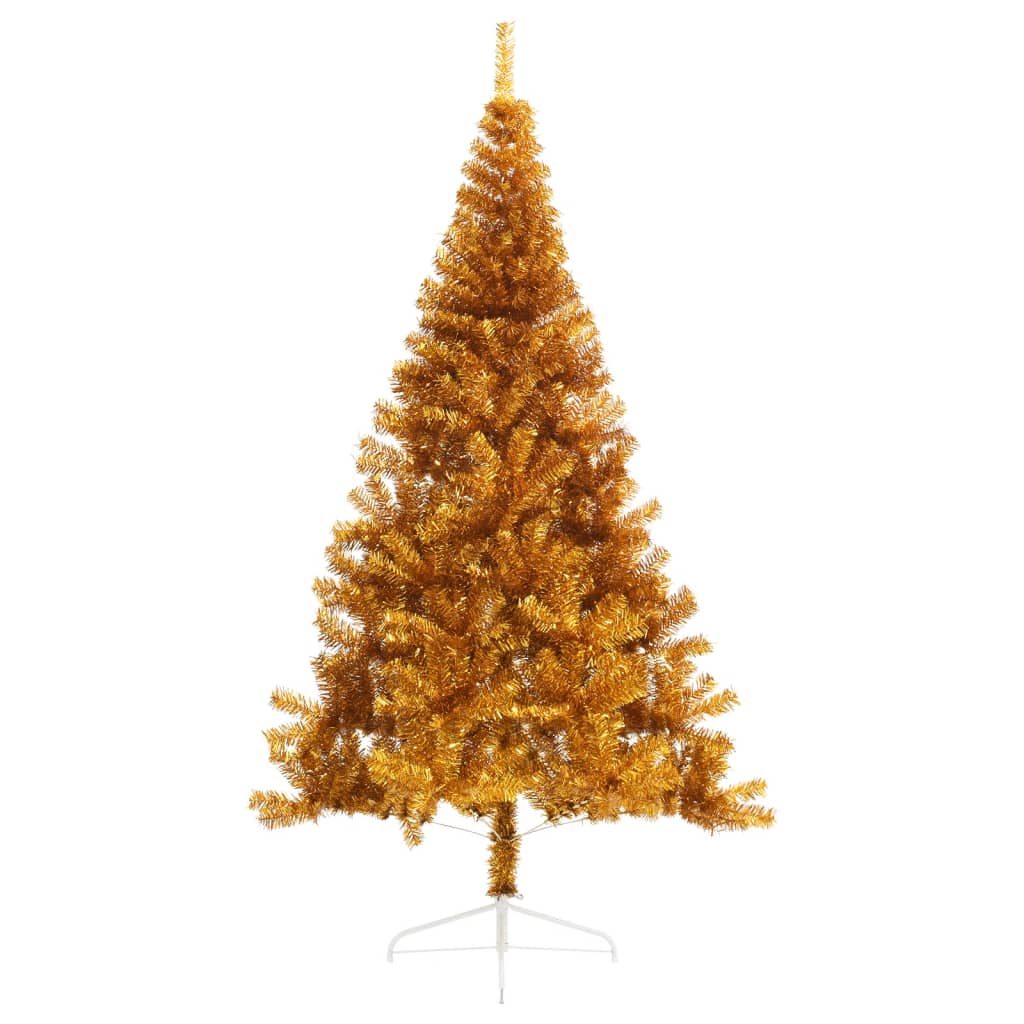 Albero di Natale Artificiale a MetÃ  con Supporto Oro 240 cm PET