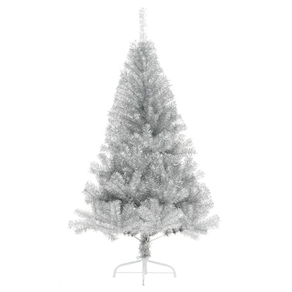 Albero di Natale a MetÃ  con Supporto Argento 180 cm PET