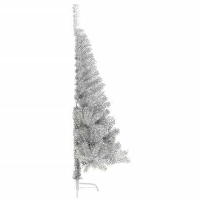 Albero di Natale a MetÃ  con Supporto Argento 180 cm PET