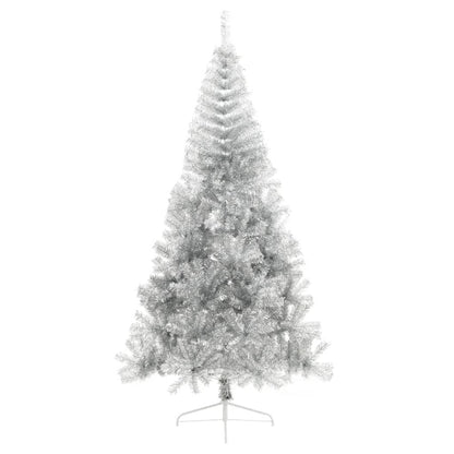 Albero di Natale a MetÃ  con Supporto Argento 240 cm PET