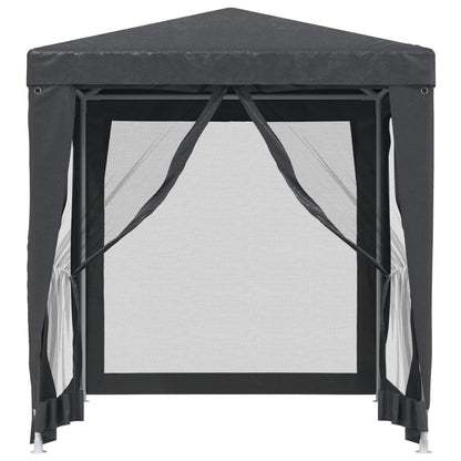 Tenda per Feste con 4 Pareti in Rete Antracite 2x2 m in HDPE