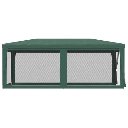 Tenda per Feste con 6 Pareti Laterali in Rete Verde 3x6 m HDPE