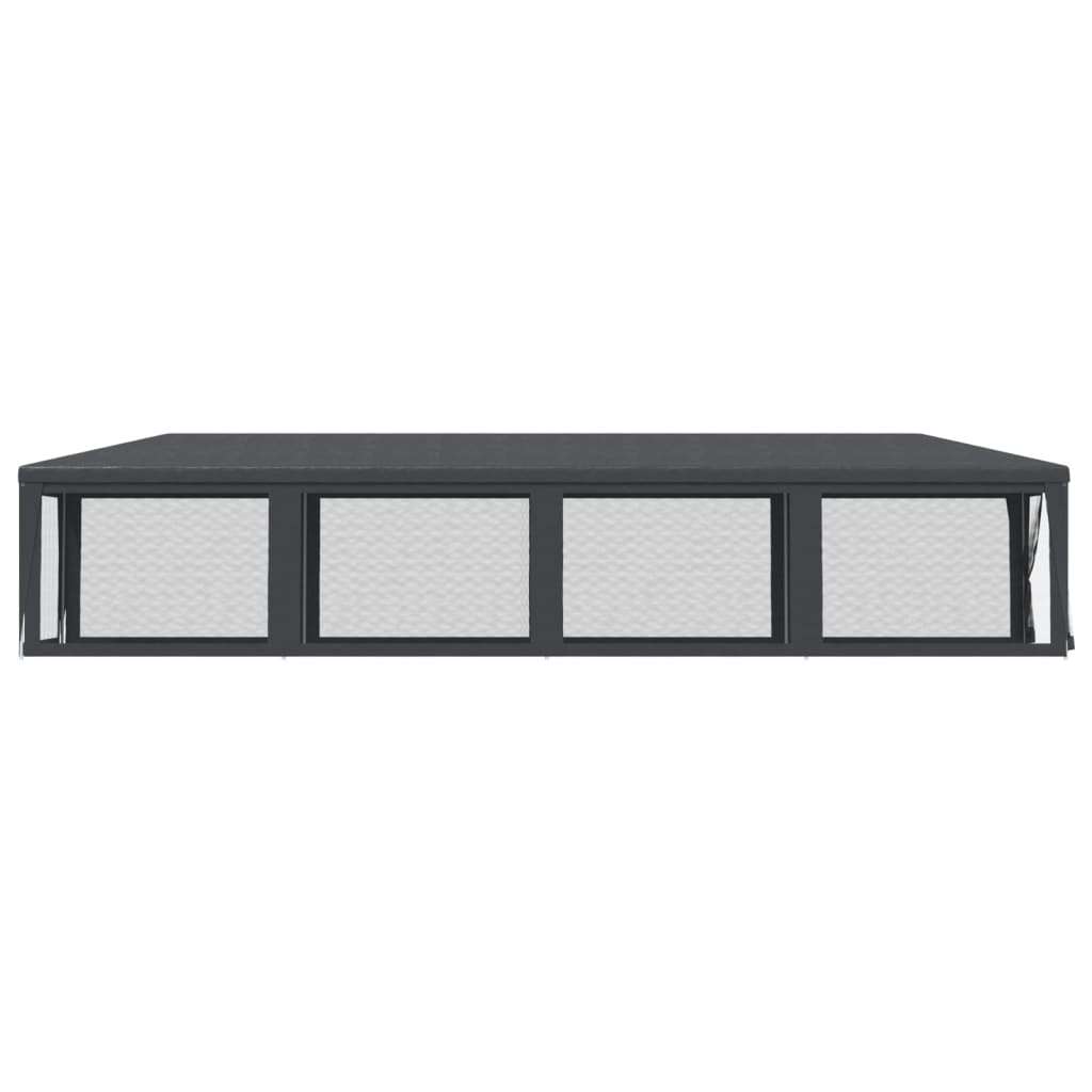 Tenda per Feste con 10 Pareti in Rete Antracite 3x12 m in HDPE