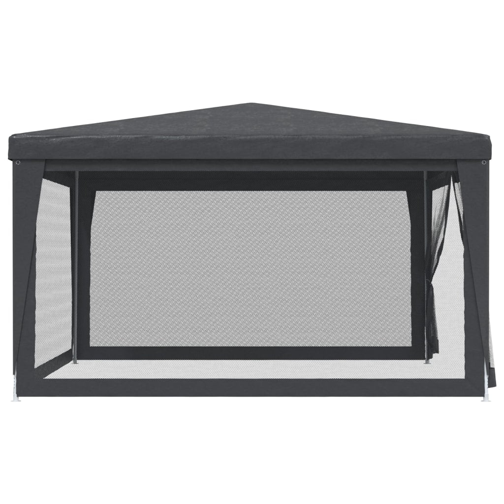 Tenda per Feste con 4 Pareti in Rete Antracite 4x4 m in HDPE