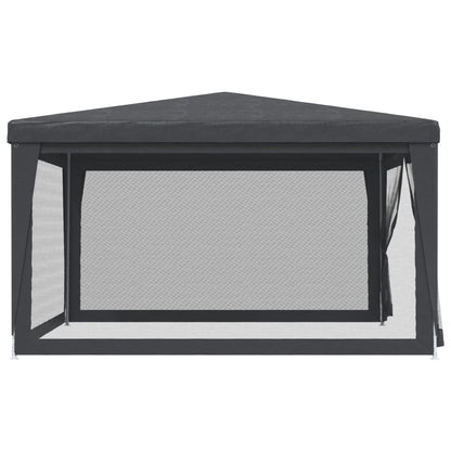 Tenda per Feste con 4 Pareti in Rete Antracite 4x4 m in HDPE