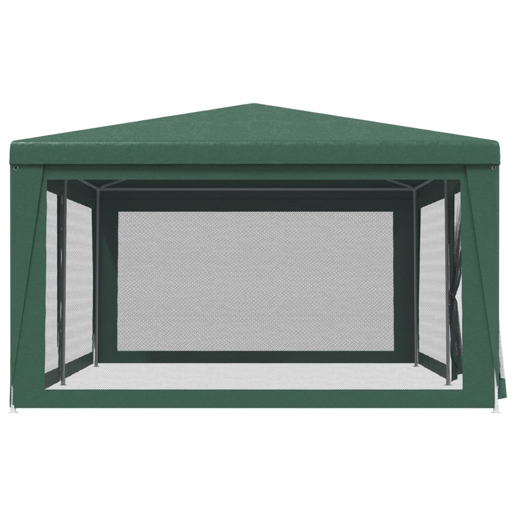 Tenda per Feste con 6 Pareti Laterali in Rete Verde 6x4 m HDPE