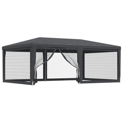 Tenda per Feste con 6 Pareti in Rete Antracite 6x4 m in HDPE