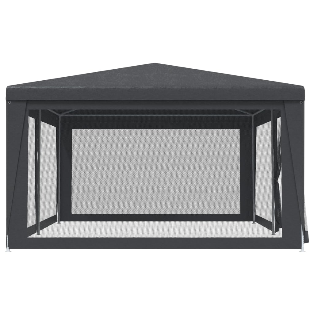 Tenda per Feste con 6 Pareti in Rete Antracite 6x4 m in HDPE