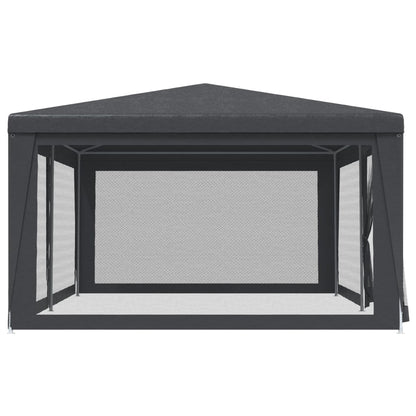 Tenda per Feste con 6 Pareti in Rete Antracite 6x4 m in HDPE