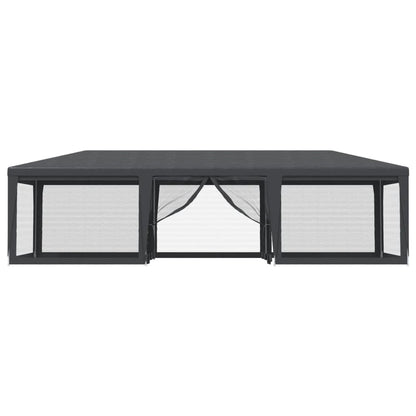 Tenda per Feste con 8 Pareti in Rete Antracite 9x4 m in HDPE