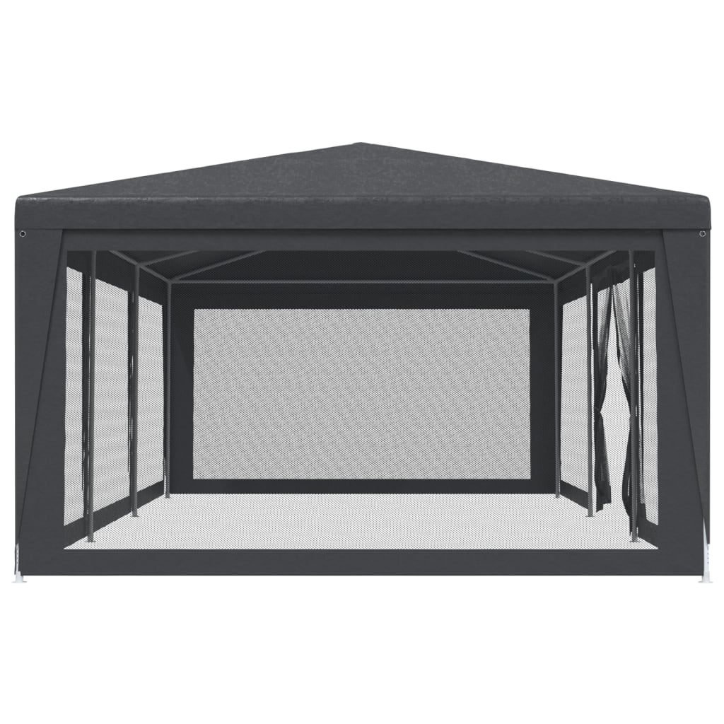 Tenda per Feste con 8 Pareti in Rete Antracite 9x4 m in HDPE
