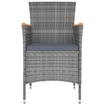 Set da Pranzo per Giardino 13 pz con Cuscini Grigio