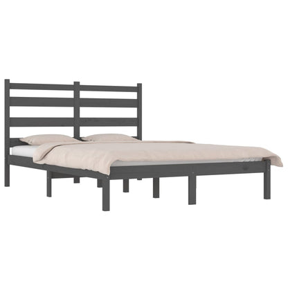 Giroletto Grigio in Legno Massello di Pino 135x190 cm Double