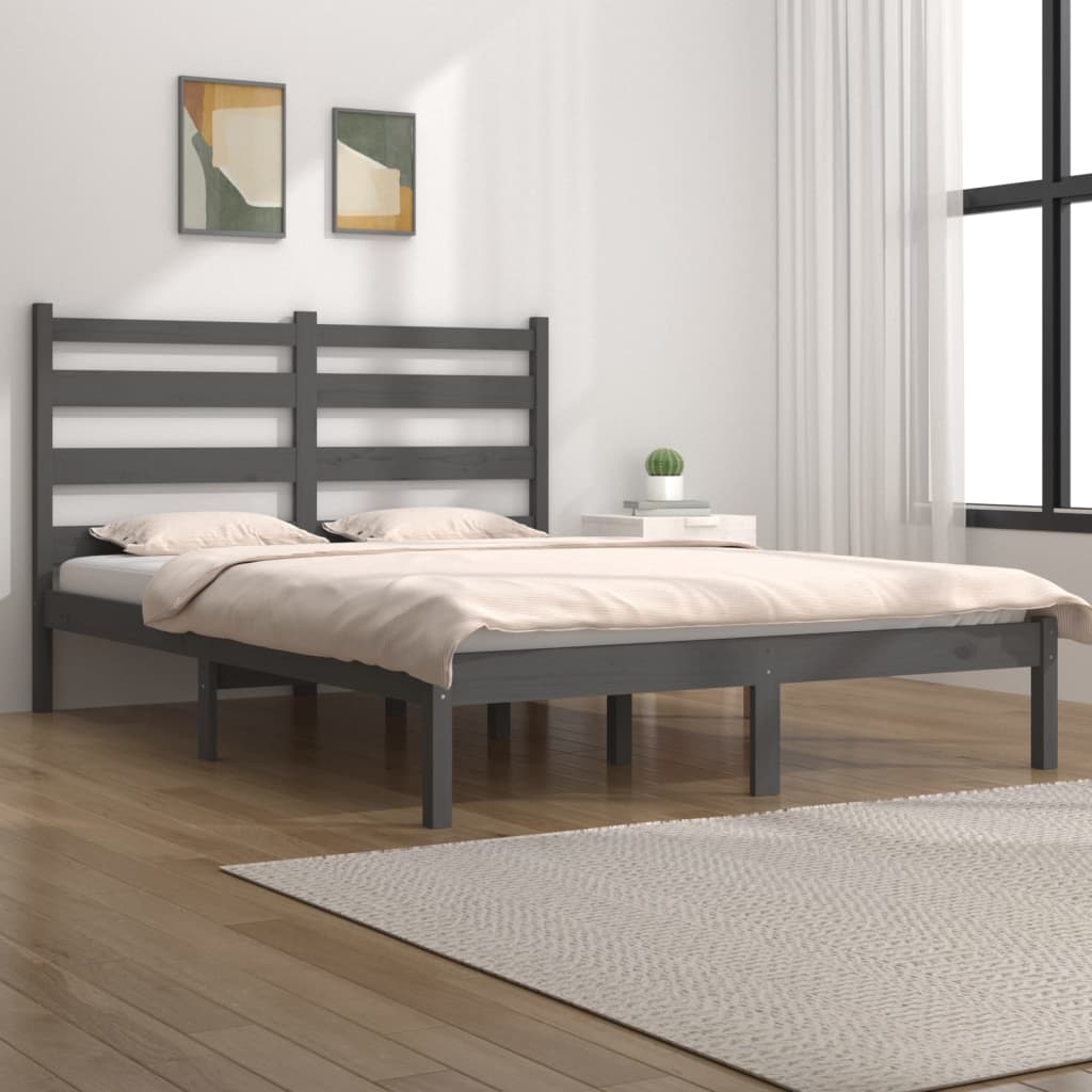 Giroletto Grigio in Legno Massello di Pino 200x200 cm