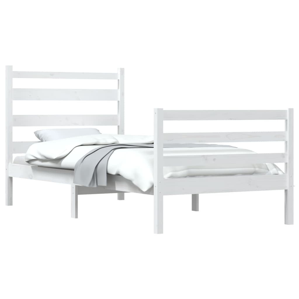 Giroletto in Legno Massello di Pino 100x200 cm Bianco