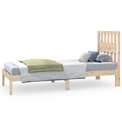 Giroletto in Legno Massello Grigio 75x190 cm Small Single