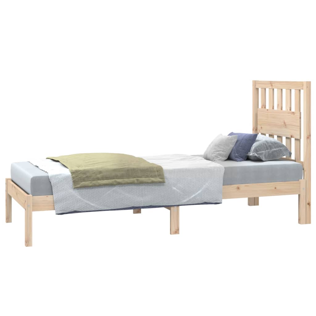 Giroletto in Legno Massello Grigio 75x190 cm Small Single