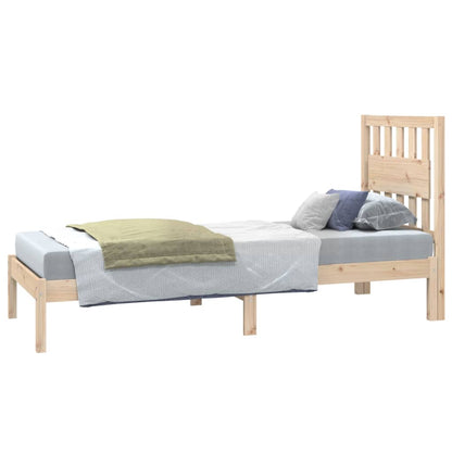 Giroletto in Legno Massello Grigio 75x190 cm Small Single