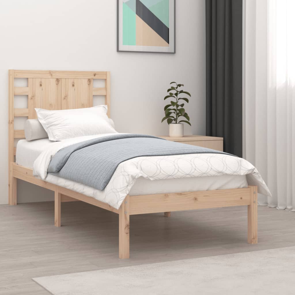 Giroletto senza Materasso 90x200 cm in Legno Massello di Pino