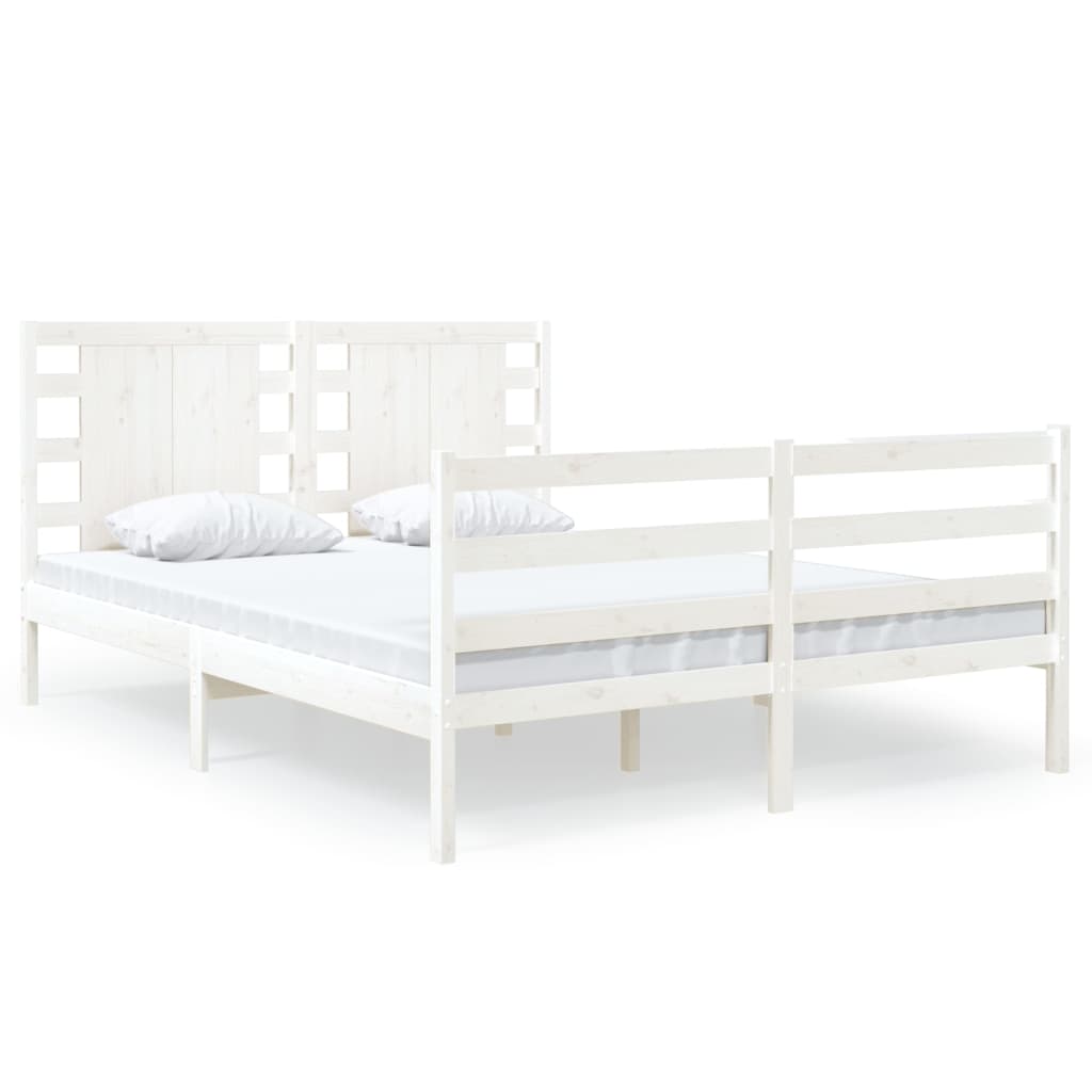 Giroletto senza Materasso Bianco 120x190 cm Legno Massello Pino