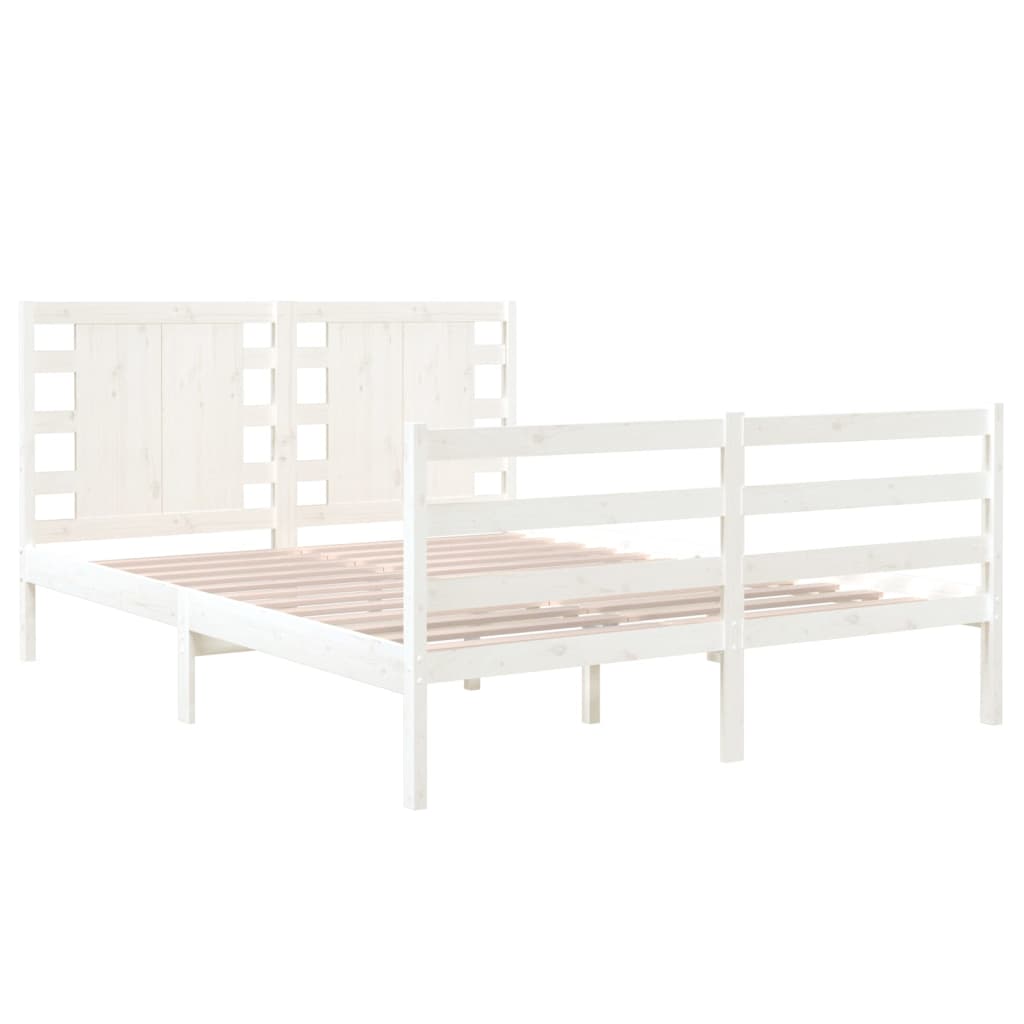 Giroletto senza Materasso Bianco 120x190 cm Legno Massello Pino